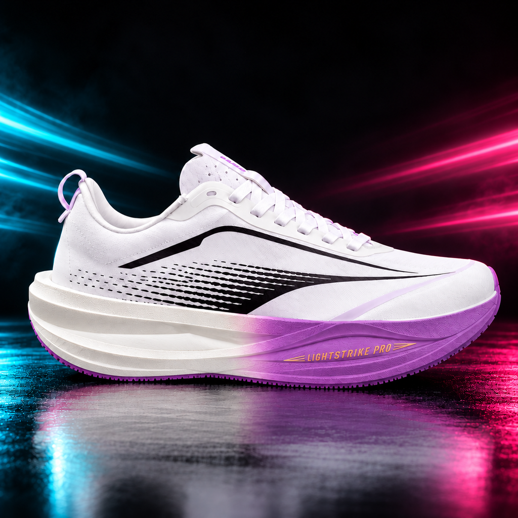 CHUNTA Momentum in White / Lilac, outer lateral campaign view