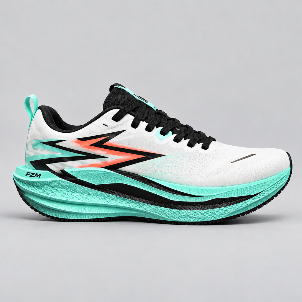 CHUNTA Strike in White / Mint, outer lateral view
