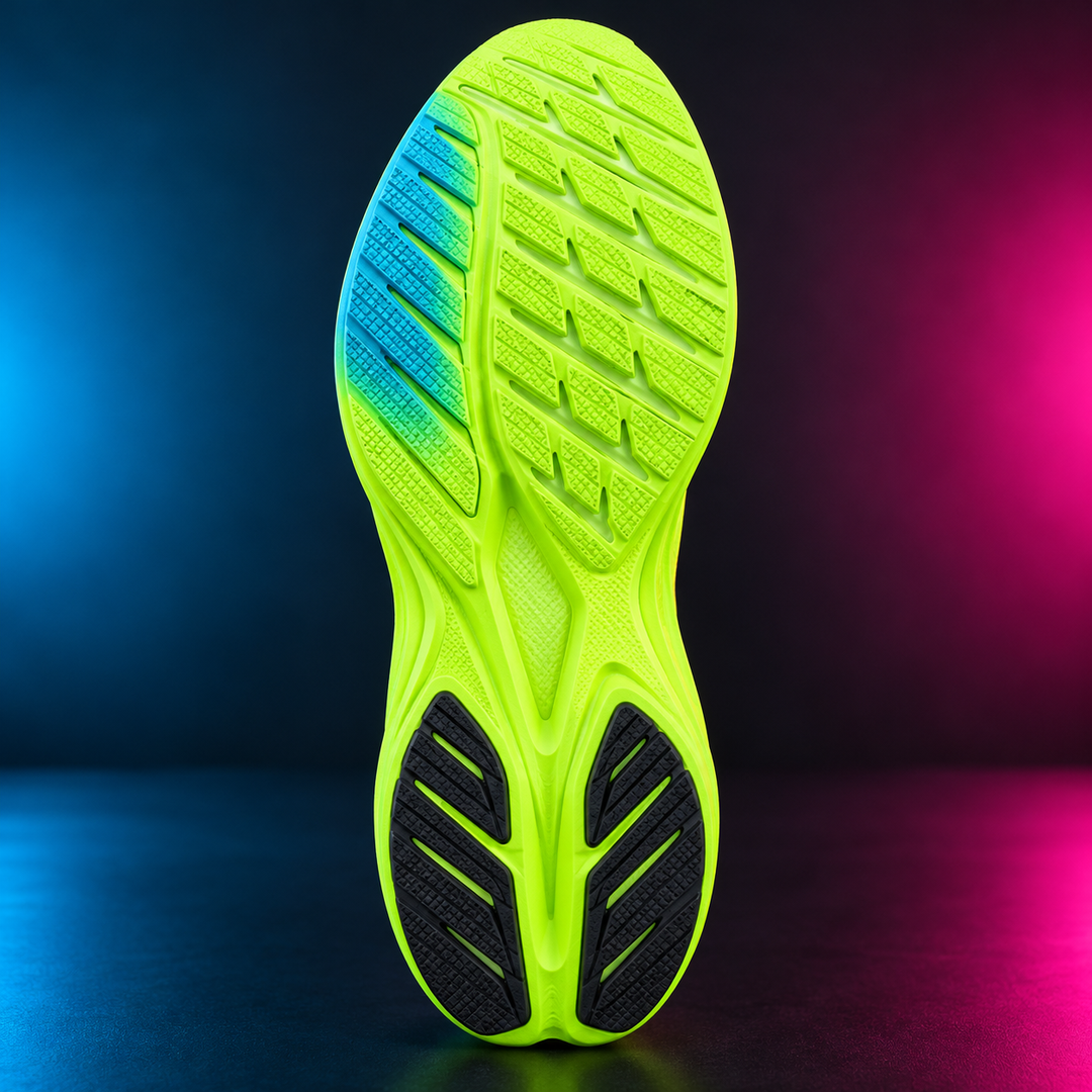 CHUNTA Dash in Lime, outsole view