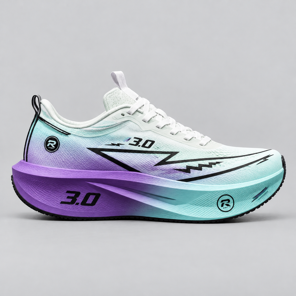 CHUNTA Tempo in Mint / Lilac, outer lateral view