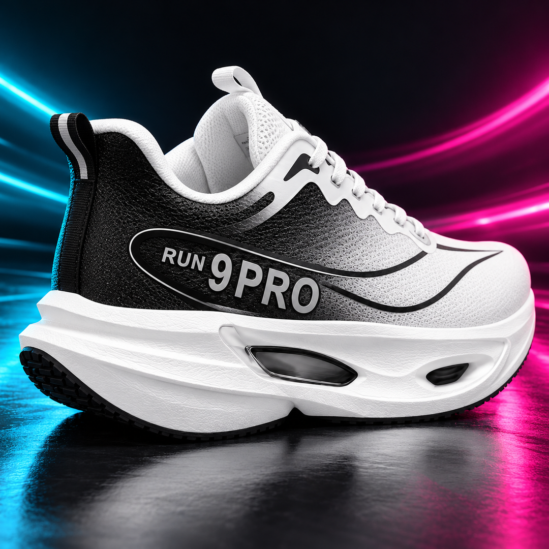CHUNTA 9PRO in White / Black, rear three-quarter campaign view