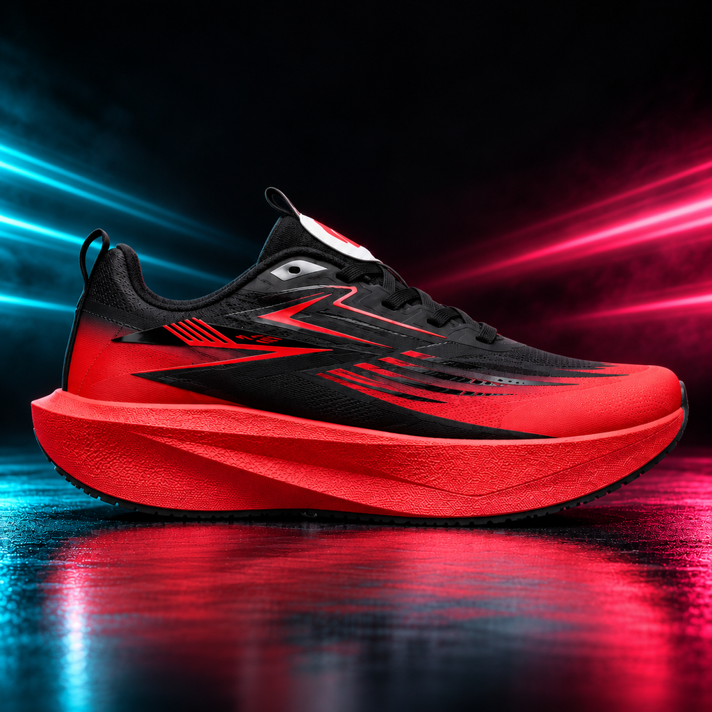 CHUNTA Surge in Black / Red, outer lateral campaign view