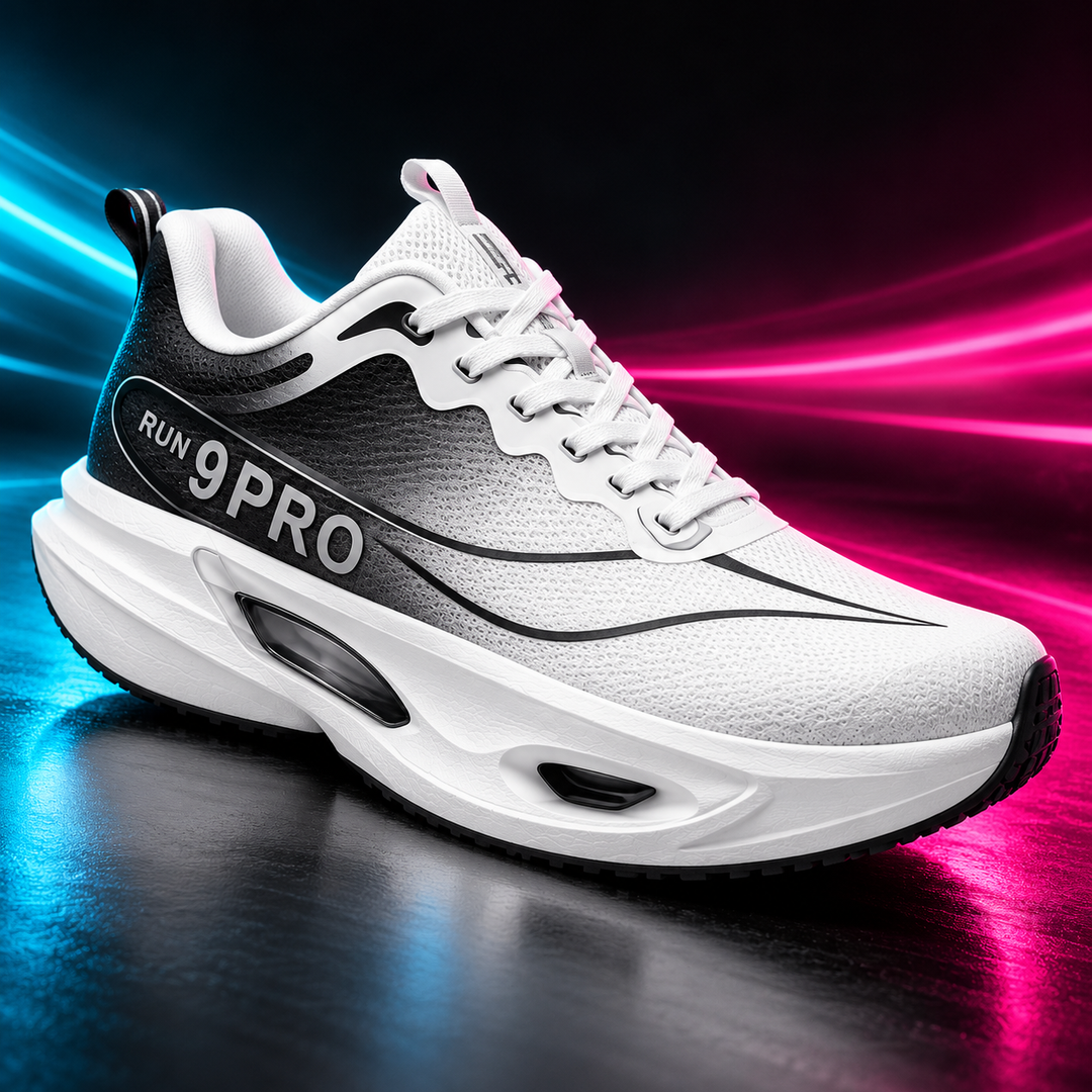 CHUNTA 9PRO in White / Black, front three-quarter campaign view