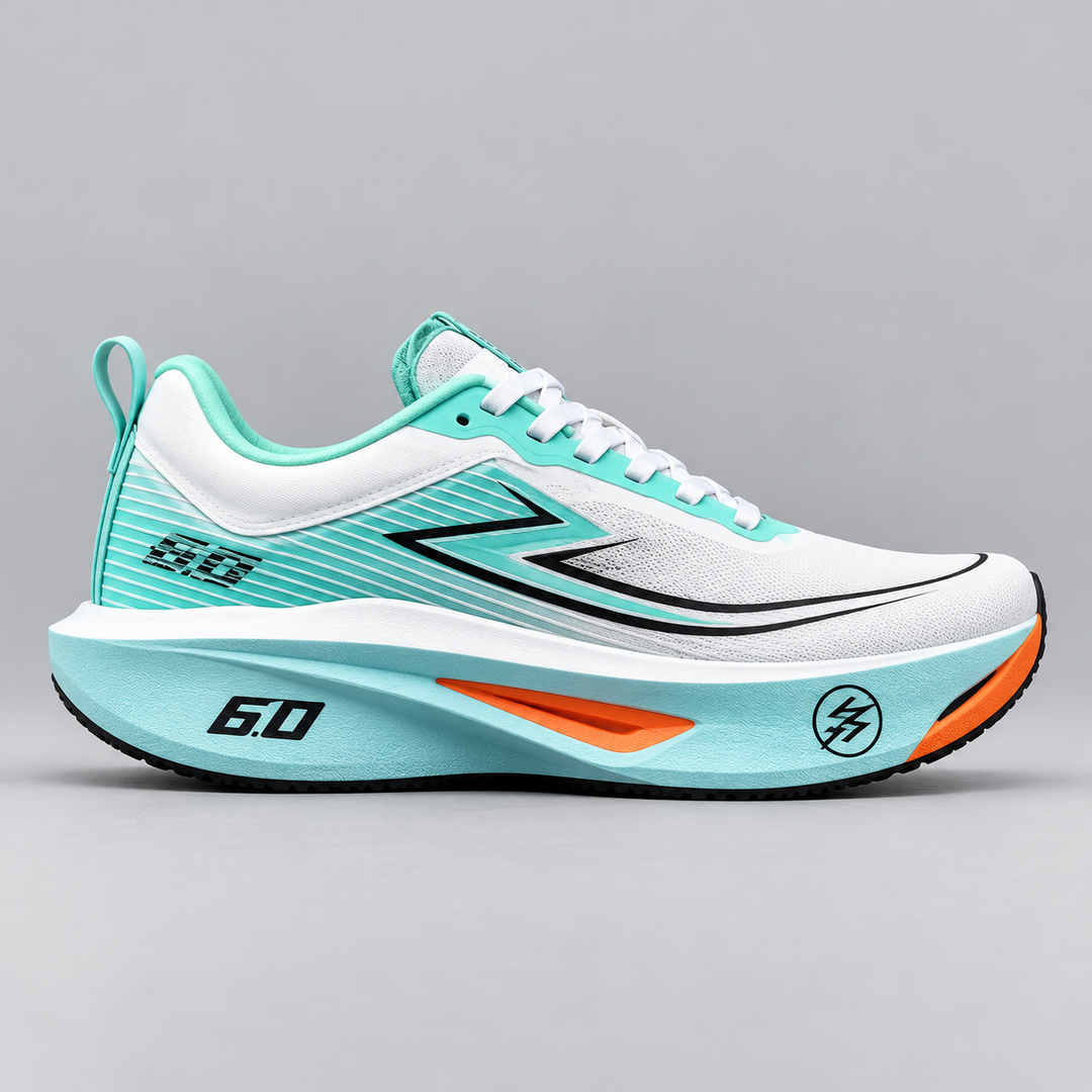 CHUNTA Arc 6.0 in White / Mint / Orange, outer lateral view