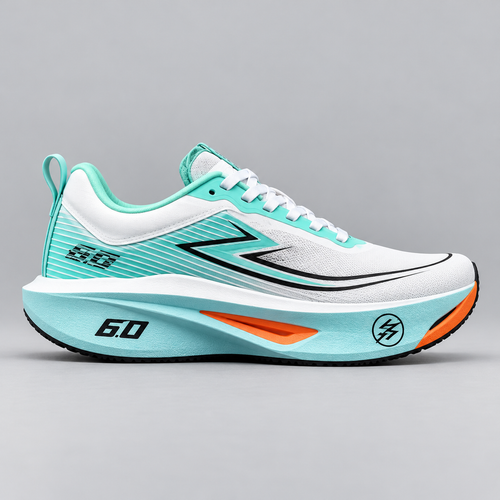 CHUNTA Arc 6.0 in White / Mint / Orange, outer lateral view