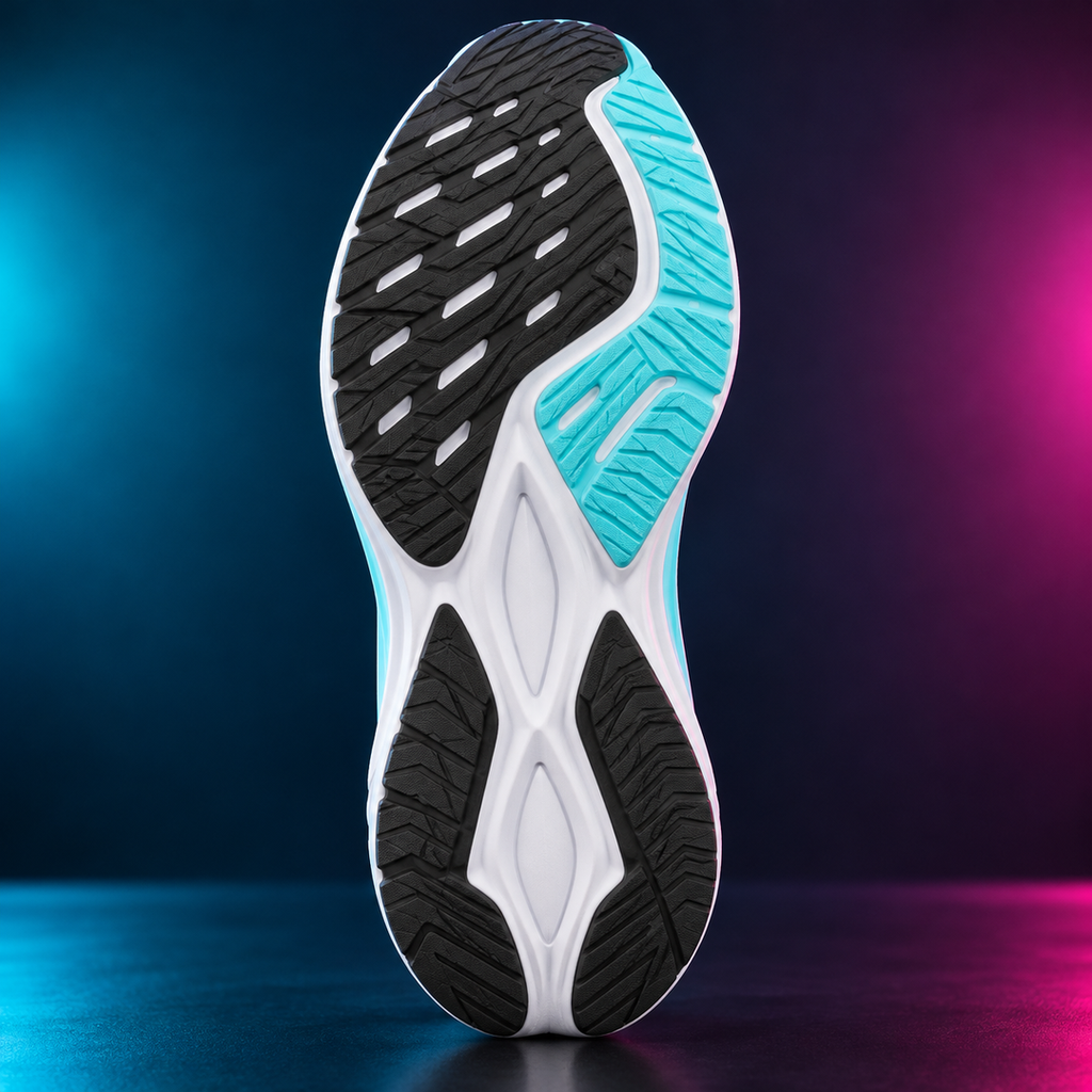 CHUNTA Dash in White / Light Blue, outsole view
