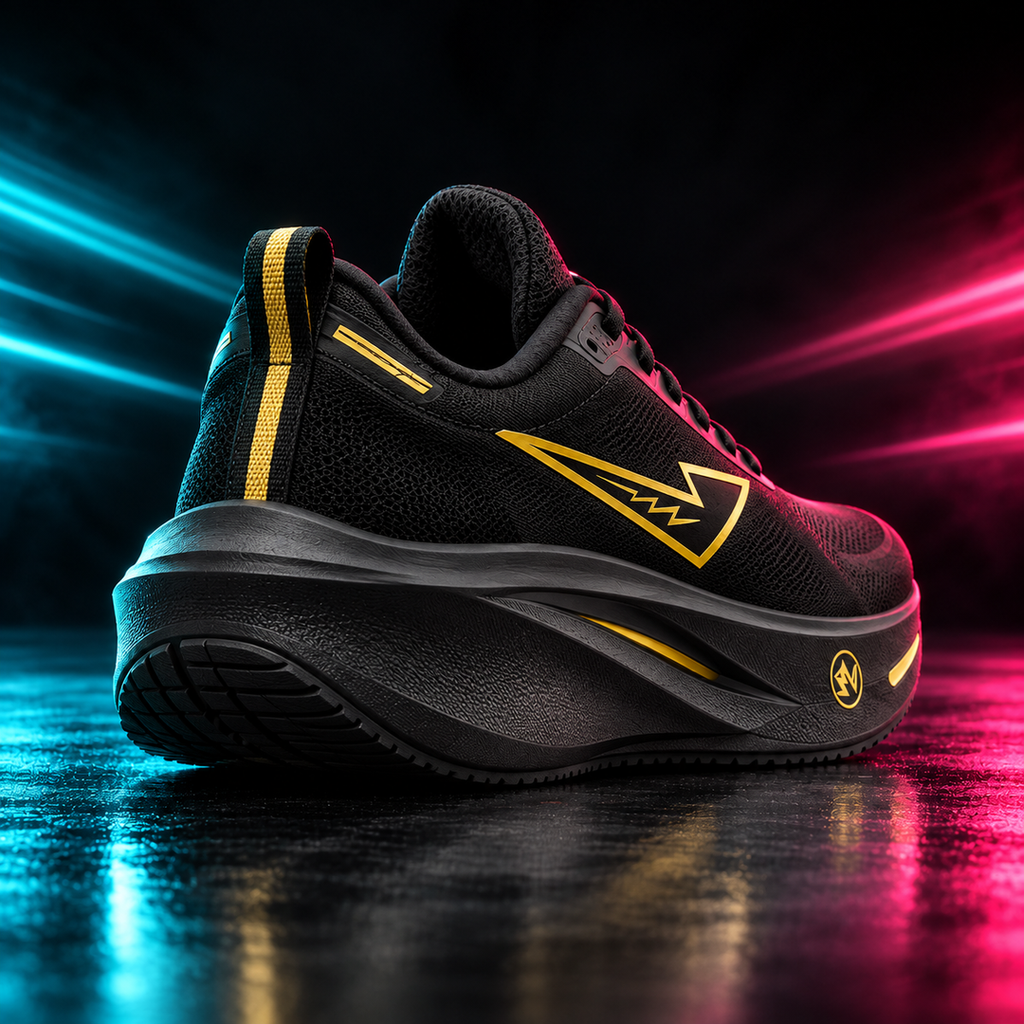 CHUNTA Vector in Black / Gold, rear three-quarter campaign view