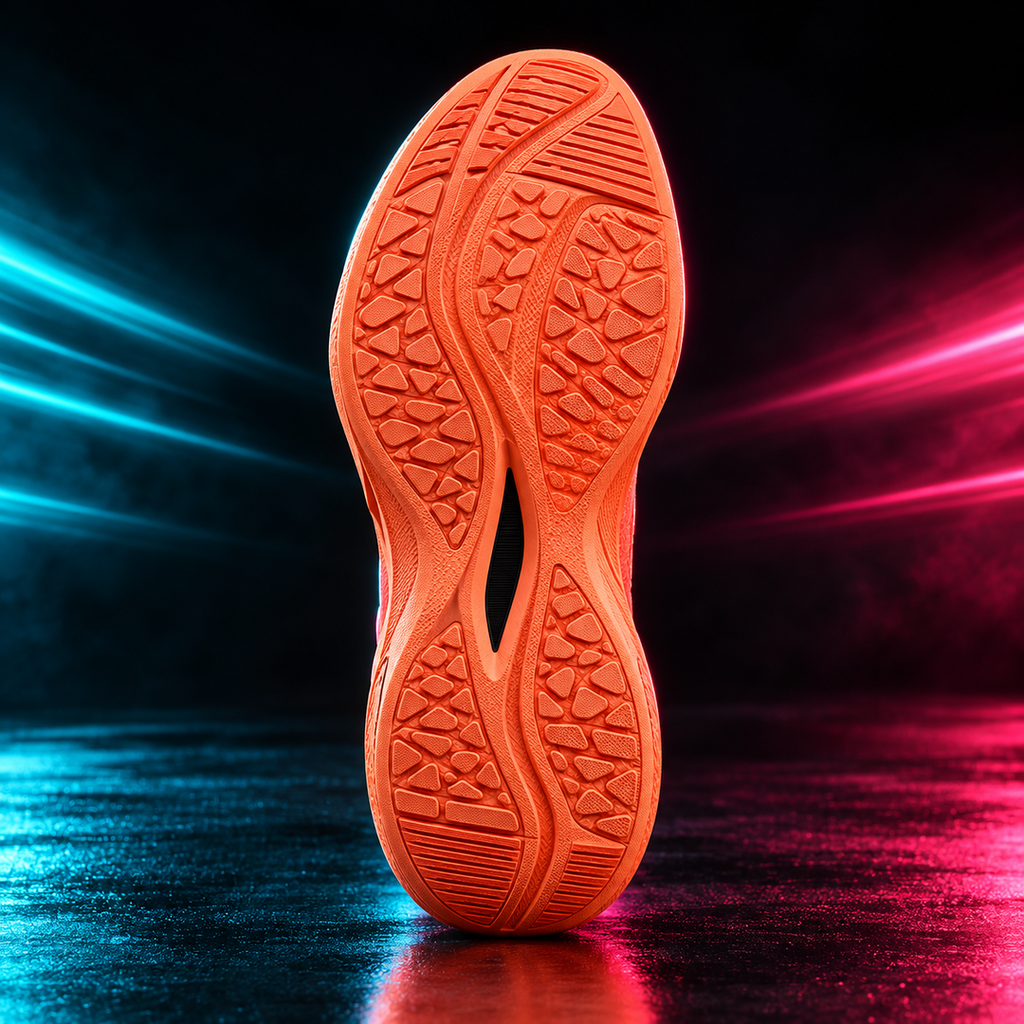 CHUNTA Strike in Coral, outsole view