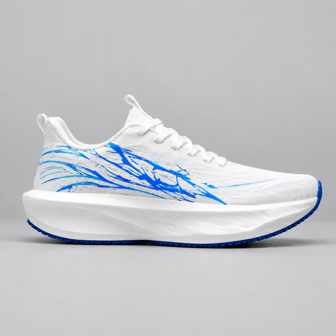 CHUNTA Flash in White / Blue, outer lateral view