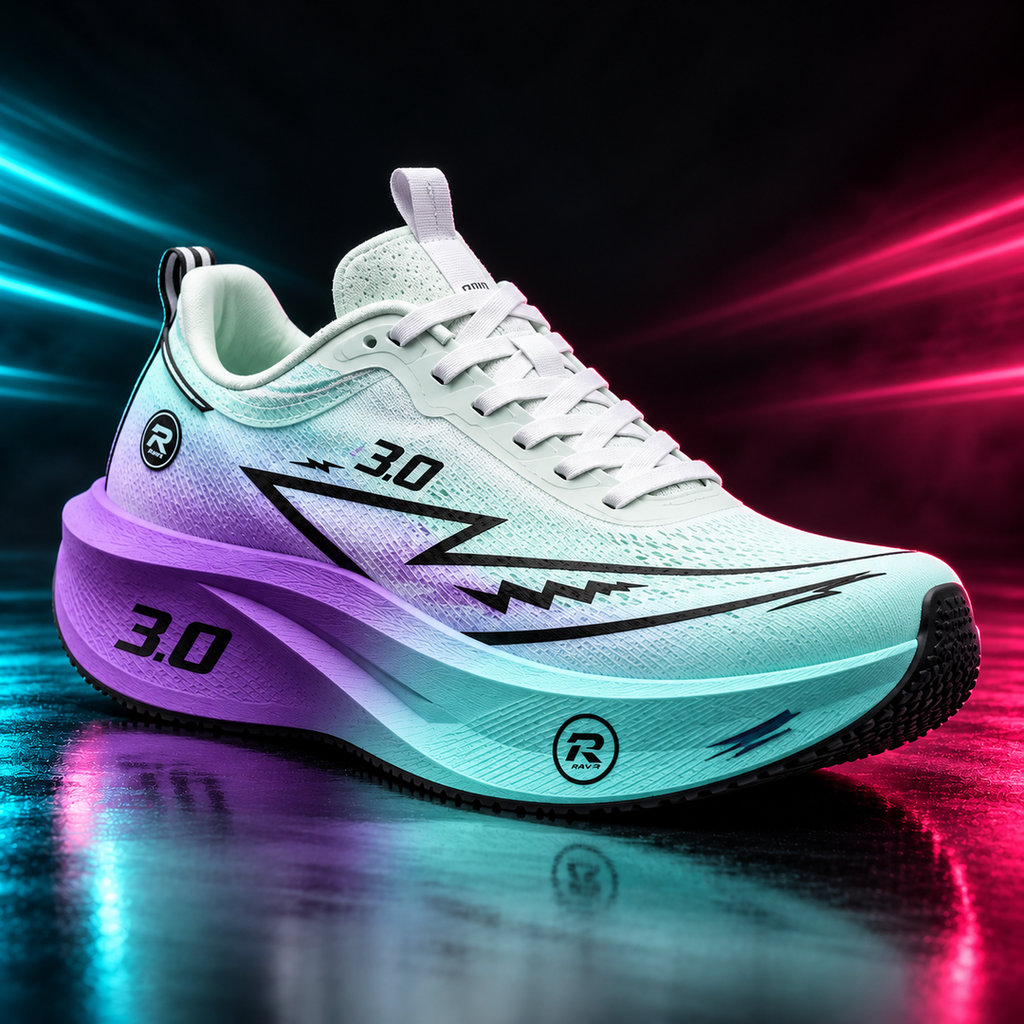 CHUNTA Tempo in Mint / Lilac, front three-quarter campaign view