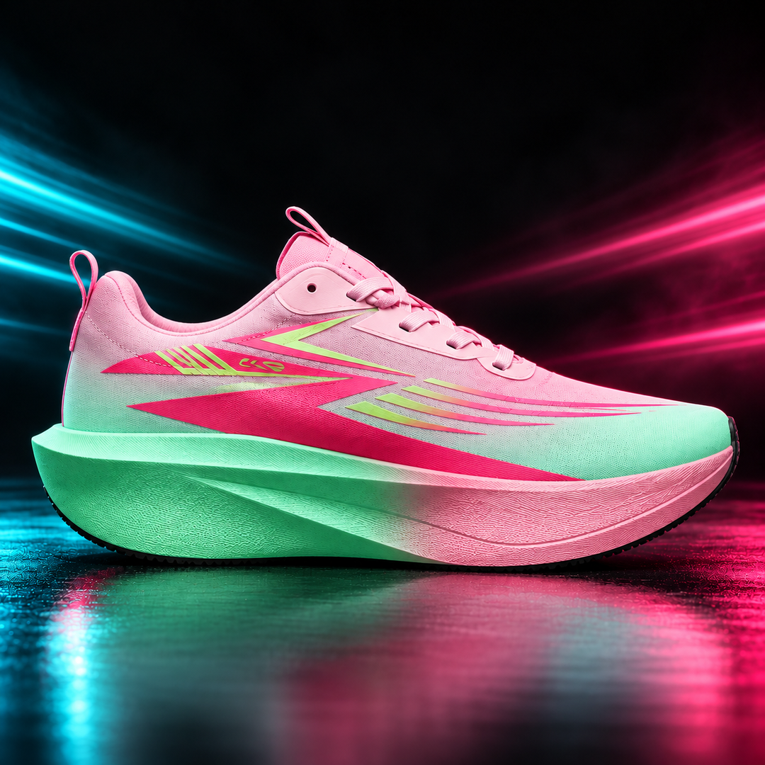 CHUNTA Surge in Pink / Mint, outer lateral campaign view