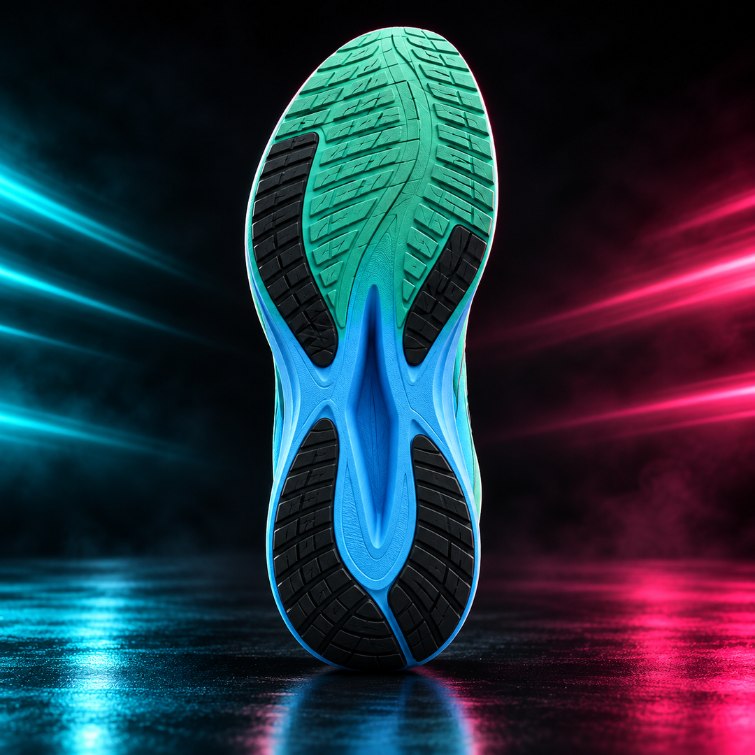 CHUNTA Orbit in Blue / Green, outsole view